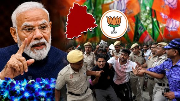 తెలంగాణ గ‌ల్లీలో విద్యార్థుల కోసం పోరాటం.. ఢిల్లీ గ‌ల్లీలో అరాచ‌క కాండ‌! బీజేపీ డ‌బుల్ స్టాండ‌ర్డ్స్‌!