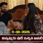 Nindu Noorella Saavasam Serial Today Episode August 11th ‘నిండు నూరేళ్ల సావాసం’ సీరియల్‌: మిస్సమ్మకు షాక్‌ ఇచ్చిన అమర్‌ – మనోహరిని హెచ్చరించిన చంభా
