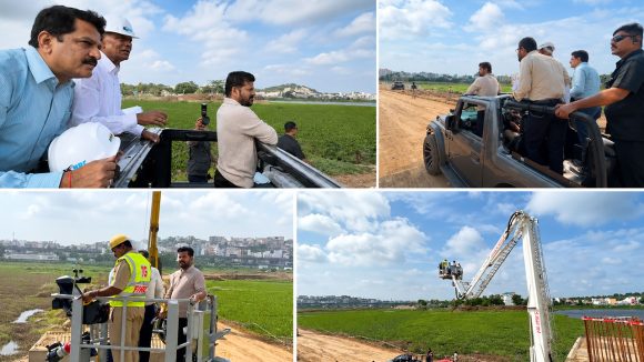 మీరాలం చెరువు పనులపై సీఎం రేవంత్ ఆకస్మిత తనిఖీలు, అధికారులు పరుగో పరుగు