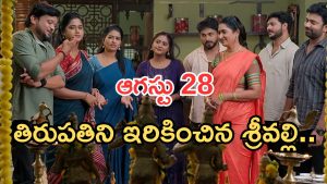 Illu Illalu Pillalu Today Episodes: మళ్లీ పుల్ల పెట్టిన వల్లి.. తిరుపతి ఎమోషనల్.. అయ్యో చందు పాపం..