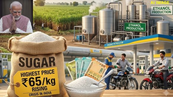 E20 పెట్రోల్ దెబ్బ.. దేశంలో వేగంగా పెరుగుతన్న చక్కెర ధరలు..