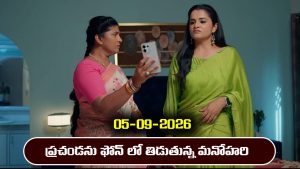Nindu Noorella Saavasam Serial Today Episode September 5th  ‘నిండు నూరేళ్ల సావాసం’ సీరియల్‌: ప్రచండను తిట్టిన మనోహరి  