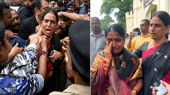 ఏం పాపం చేశాం? అసెంబ్లీ ఎదుట దుశ్శాసన పర్వం.. సునీత కంటతడి, సబిత ఆగ్రహం