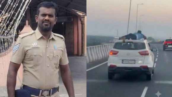 కోయంబత్తూరు హైవేపై సినిమా తరహాలో.. హెడ్ కానిస్టేబుల్ సాహసం, ఏకంగా 40 కి.మీ ప్రయాణం