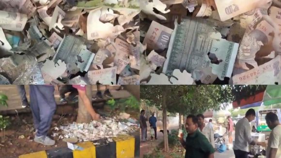 నడిరోడ్డుపై కుప్పగా నోట్ల కట్టలు.. అసలు ఏం జరిగింది? విశాఖ  సిటీలో ఘటన