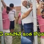 5G  సిగ్నల్ సరిగ్గా రాలేదని.. జియో ఎంప్లాయ్‌ని టవర్‌కే కట్టేశారు!