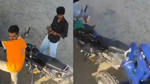 పెట్రోల్ బంక్‌లో షాకింగ్ ఘటన.. ట్రాక్టర్‌తో యువకుడ్ని చంపే ప్రయత్నం, సీసీటీవీ సాక్షిగా