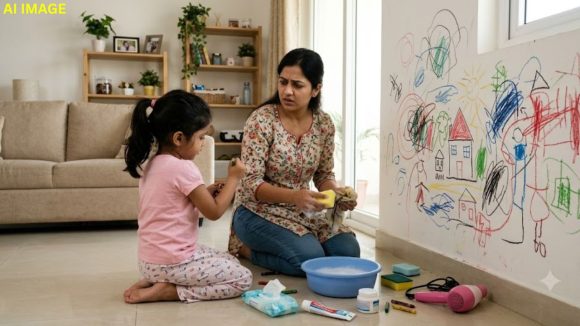 పిల్లలు ఇంటి గోడలపై డ్రాయింగ్ వేస్తూ పాడు చేశారా? నో టెన్షన్  క్రేయాన్ మరకలు క్లీన్ చేసే సింపుల్ ట్రిక్స్ ఇవిగో