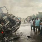డివైడర్‌ని ఢీ కొట్టిన కారు, ఓ వ్యక్తి సజీవదహనం! సూర్యాపేట్ జిల్లాలో ఘోర రోడ్డు ప్రమాదం