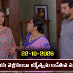 Karthika Deepam 2 Serial Today Episode October 22nd ‘కార్తీక దీపం 2’ సీరియల్‌: సుమిత్రతో చాలెంజ్ చేసి ఆఫీసుకు వెళ్లిన జ్యోత్స్న   