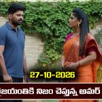 Nindu Noorella Saavasam Serial Today Episode October 27th ‘నిండు నూరేళ్ల సావాసం’ సీరియల్‌: అంజు గురించి వైజయంతికి నిజం చెప్పిన అమర్        