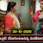 Nindu Noorella Saavasam Serial Today Episode October 30th ‘నిండు నూరేళ్ల సావాసం’ సీరియల్‌: మనోహరి సూసైడ్‌ ప్లాన్‌ సక్సెస్‌ అవుతుందా..?       