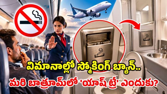 విమానాల్లో సిగరేట్‌పై నిషేధం.. కానీ బాత్రూమ్‌లో యాష్ ట్రేలు ఎందుకు? కారణం తెలిస్తే ఆశ్చర్యమే!