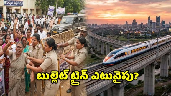సూర్యాపేటలో రిలే దీక్షలు.. బుల్లెట్ రైలు రూట్‌పై మిన్నంటిన నిరసనలు!