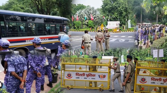 అష్టదిగ్బంధనంలో రాజధాని ఢిల్లీ.. 26 వేల మంది బలగాల మోహరింపు, లిక్కర్ షాపులు క్లోజ్