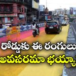 కోల్‌కతాలోని రోడ్లకు ఇలా రంగులు ఎందుకు వేస్తున్నారు? దాని కోసమేనా?