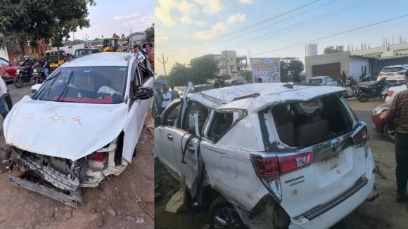అతివేగం కొంప ముంచింది..  పల్టీలు కొట్టిన టయోటా ఇన్నోవా, రంగారెడ్డి జిల్లాలో ఘోర ప్రమాదం