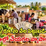 రూ.20,000 ఉంటే.. సొంతూళ్లలోనే దర్జాగా చేసుకునే వ్యాపారాలు.. ఇక సిటీ ఊసే అక్కర్లేదు!