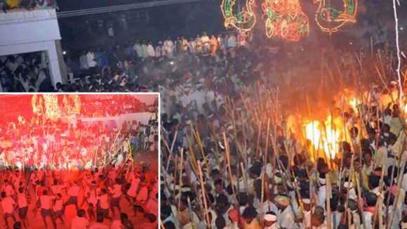 హింసాత్మకంగా దేవరగట్టు కర్రల సమరం.. ఒకరు మృతి, 100కి పైగా గాయాలు